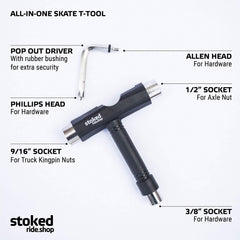 Stoked T-tool in hand with sockets visible showing Bones tool convenience