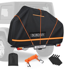 BORDAN front view of two bikes covered protecting paint and components