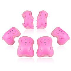 BOSONER front view of complete knee elbow wrist protective set showing coverage and colors