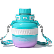BOTTLE JOY front view showing Violet Mermaid design and kid-friendly look