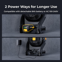 BougeRV removable 18V 144Wh battery detached for long cordless runtime