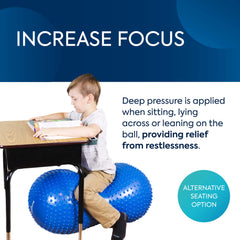 BouncyBand in classroom with child sitting and improved focus
