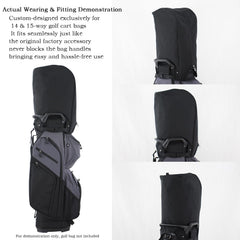 BOYEAGOLF handle cutouts visible allowing easy carry and cart access
