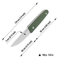 BPSKNIVES blade close-up of VG-10 edge, shows sharpness and durability benefit