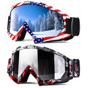 Braylin front view of two-pack goggles showing wide lens and strap, clear vision benefit