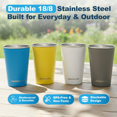 Breeze Life stacked tumblers demonstrating space-saving nestable design and portability