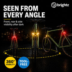 Brightz strap wrapping detail illustrating tool-free secure fork attachment