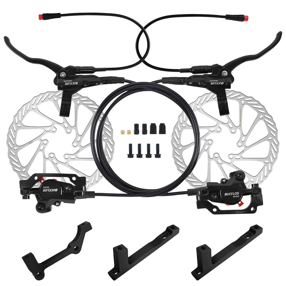 BUCKLOS front packaging showing complete brake kit and clear contents benefit