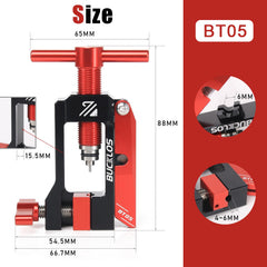 BUCKLOS tool inserted in brake hose during repair for quick field use