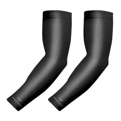 Bucwild Sports front view of black sleeves showing sleek fit and coverage