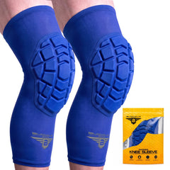 Bucwild Sports front view of the padded knee sleeves showing full coverage and protection