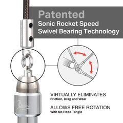 Buddy Lee bearing detail photo showing Sonic Rocket Speed swivel for smoother rotations