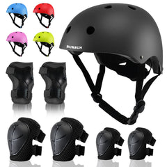 BURSUN front view of helmet and pads showing complete set convenience
