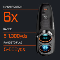 Bushnell Tour V7 Shift held in hand to show size and portability for comfortable carrying