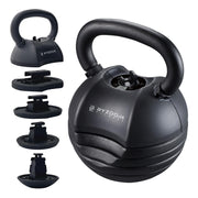 byzoom fitness front view of adjustable kettlebell showing sleek profile and compact storage benefit