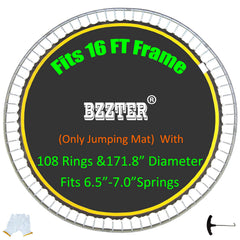 Bzzter front view of full 16ft replacement mat showing complete fit and benefit