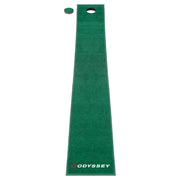 Callaway Odyssey putting mat front view showing full 10 foot layout and practice targets