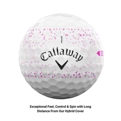 Callaway core technology diagram showing HyperElastic SoftFast Core for increased ball speed