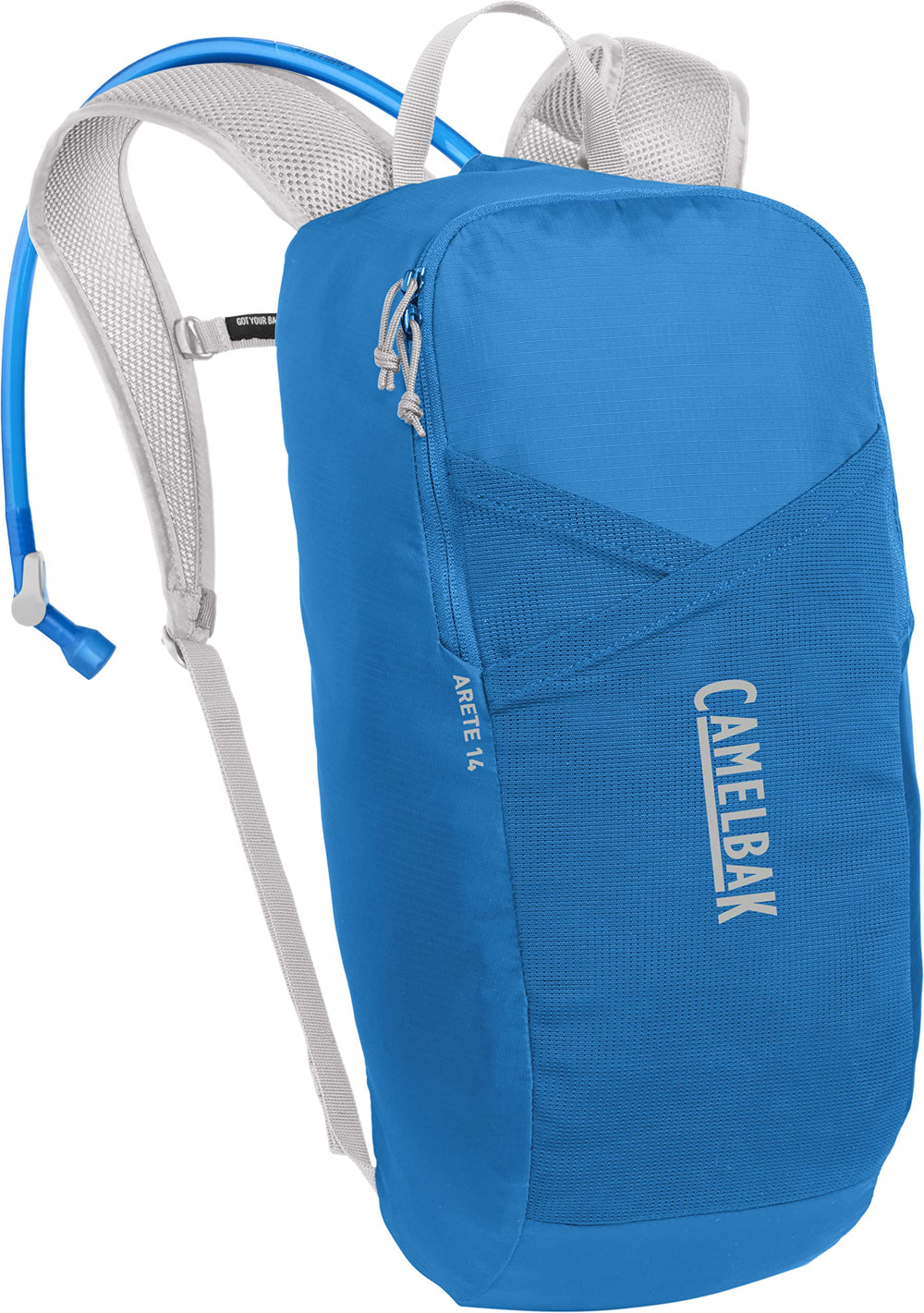 CamelBak Arete 14 front view showing compact pack and hydration access benefit