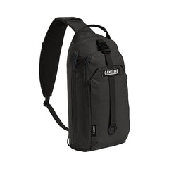 CamelBak Arete Sling front view showing organized pockets and compact carry benefit