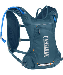 CamelBak front view showing vest fit and quick access pockets for fast rides