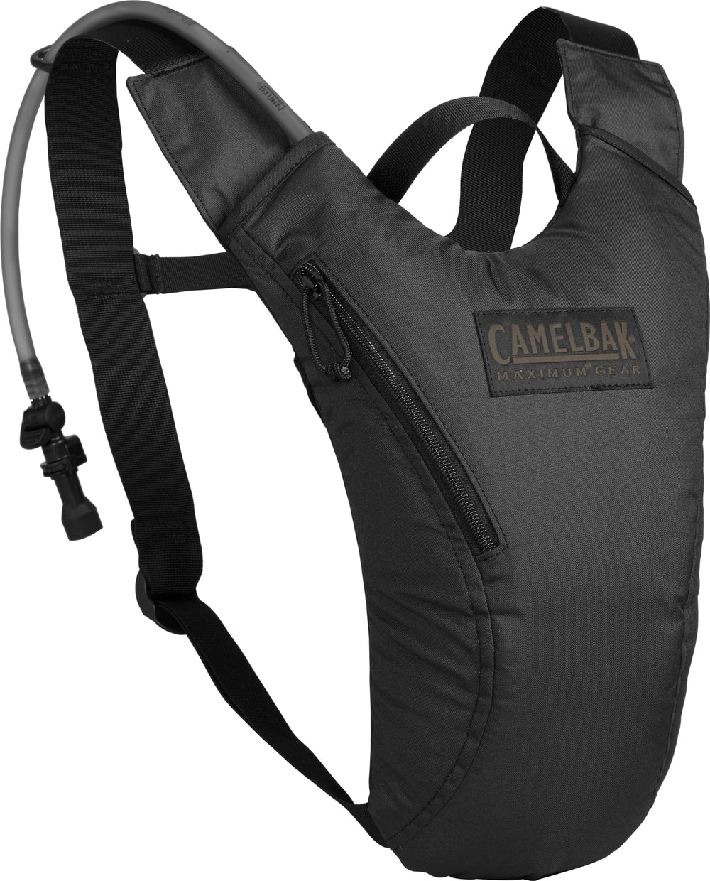CamelBak Hydrobak front view showing compact pack and secure zip pocket for fast access
