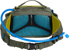 CamelBak close-up of 50oz Crux lumbar reservoir demonstrating easy hydration capacity