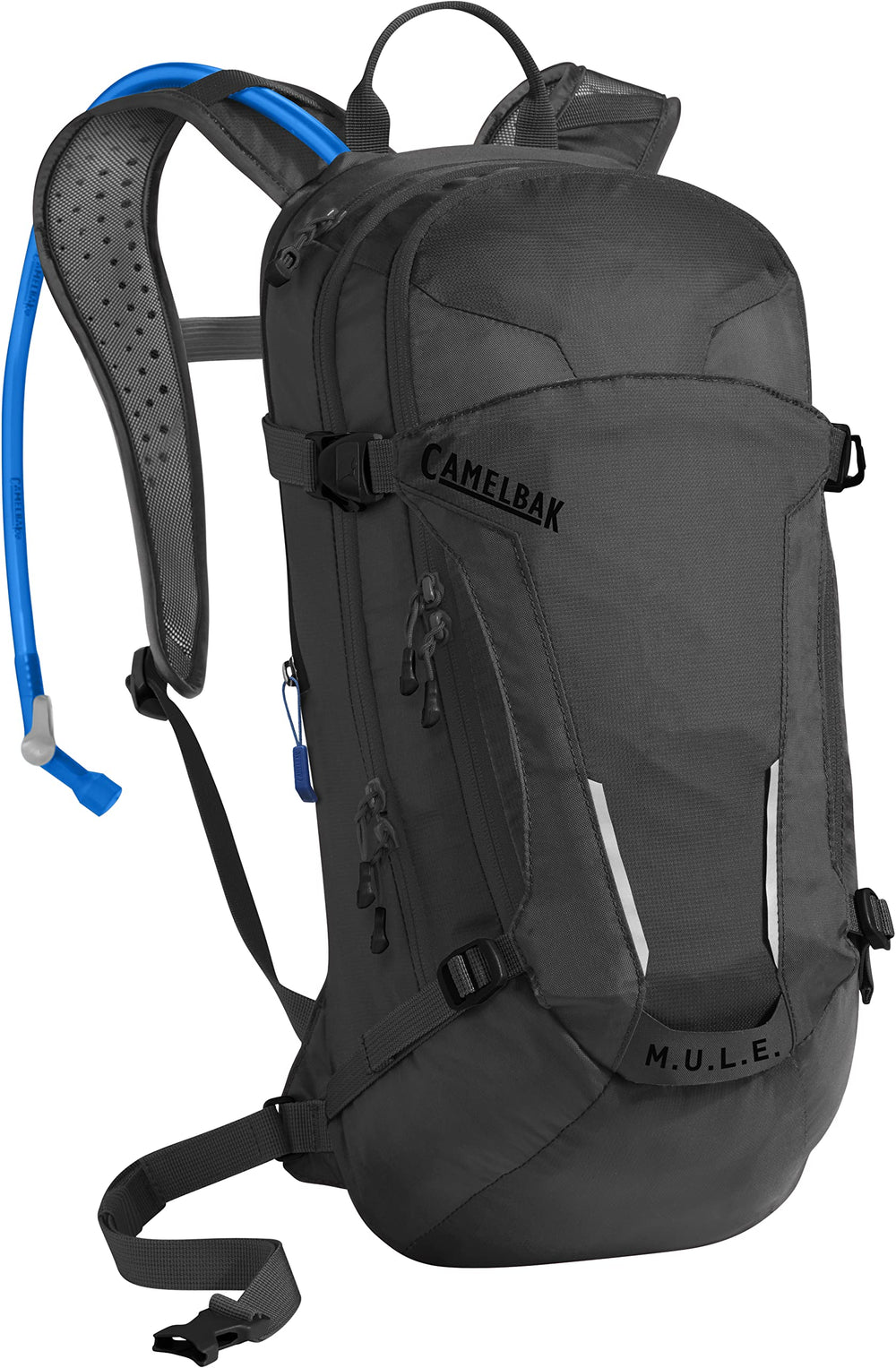 CamelBak M.U.L.E. front view showing pack shape and storage benefits