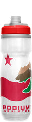 CamelBak Podium Chill front view showing bottle shape and clear branding benefits cold retention