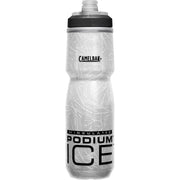 CamelBak Podium Ice front view showing sleek bottle and logo, keeps water cooler