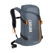 CamelBak front view showing pack shape and quick-access pockets for organized storage