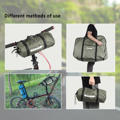 CamGo shoulder strap worn carrying bag with bike for comfortable transport