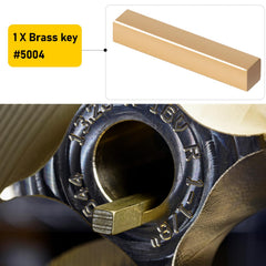 Camoo close-up of brass nylock nut showing corrosion-resistant finish