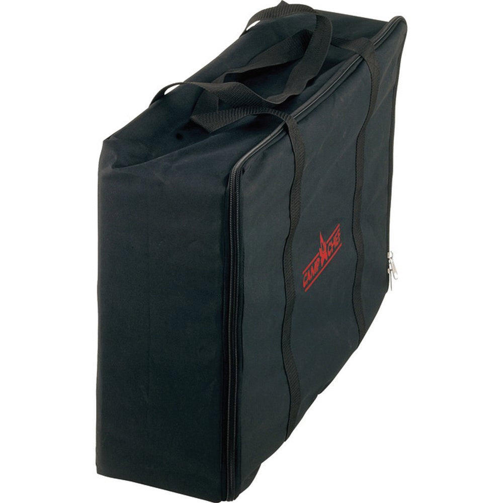 Camp Chef carry bag front view showing durable fabric and secure handles for easy transport