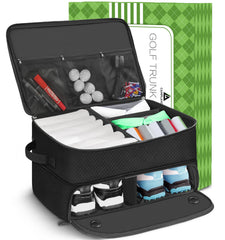 CAMPLAND front view of organizer showing two-layer layout and durable build