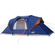 CAMPROS CP front exterior view showing roomy cabin and rainfly benefit