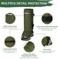 CAMULAND gaiter on boot in use providing secure leg protection