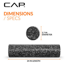 CAP 24-inch roller next to ruler showing exact size and scale advantage