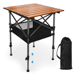 CAPASTEC front view of folded table showing compact portability and quick setup benefit