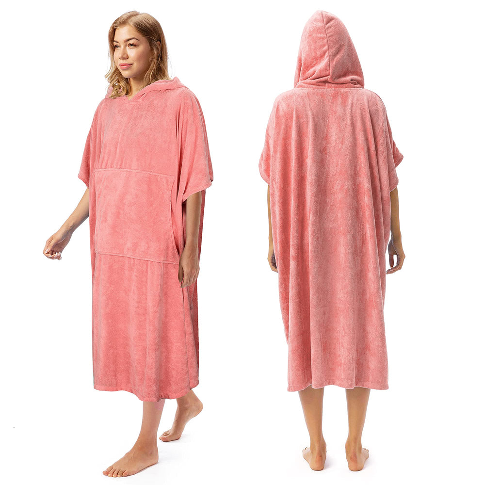 Catalonia front view hooded poncho showing full coverage benefit