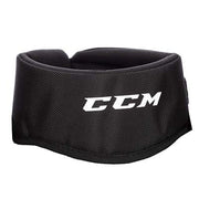 CCM neck guard junior front view showing contour and secure fit
