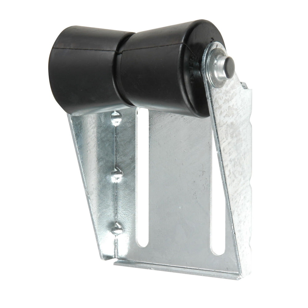 CE Smith front view showing 5" roller and galvanized bracket for reliable keel support