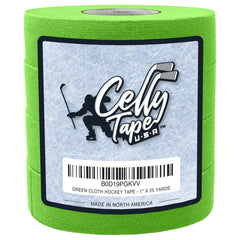 CellyTape front packaging showing neon green tape and four-roll value pack benefit
