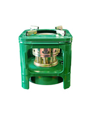 CHADWICK stove front view showing compact square design and stable cooking surface