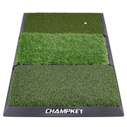 CHAMPKEY front view full mat showing tri-turf zones and realistic practice benefit