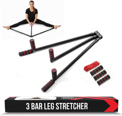 Champs MMA front view of split machine showing sturdy frame and adjustable bars for reliable stretching
