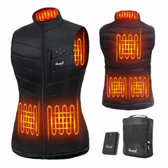 CHAPAREL heated vest front view showing zip and fit for warmth