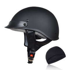 CHCYCLE helmet front view matte black showing sleek profile and DOT compliance benefit