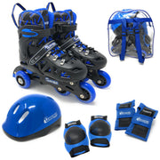 Chicago Skates front view with complete gear showing convenience and confidence