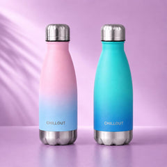 CHILLOUT LIFE bottle held in hand showing compact 12oz portability